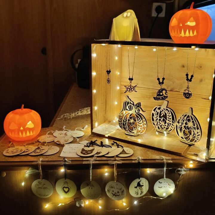 Photophore Jack'ô citrouille PLA