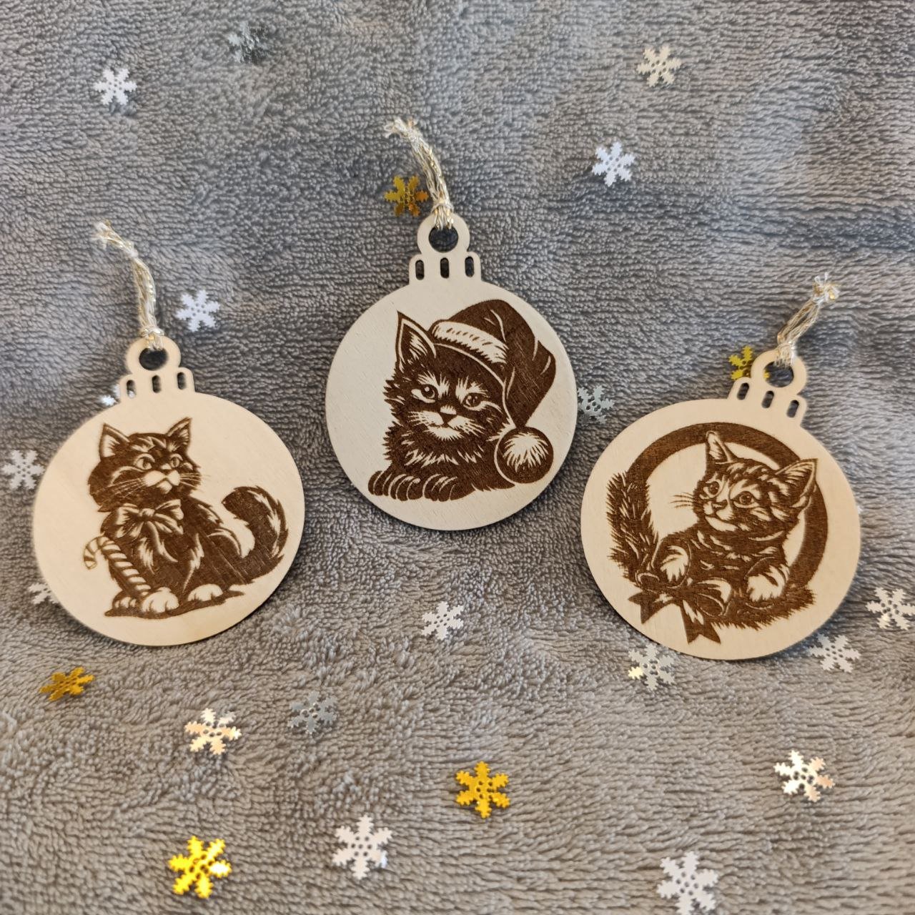 Ornement familiers - chats les 3